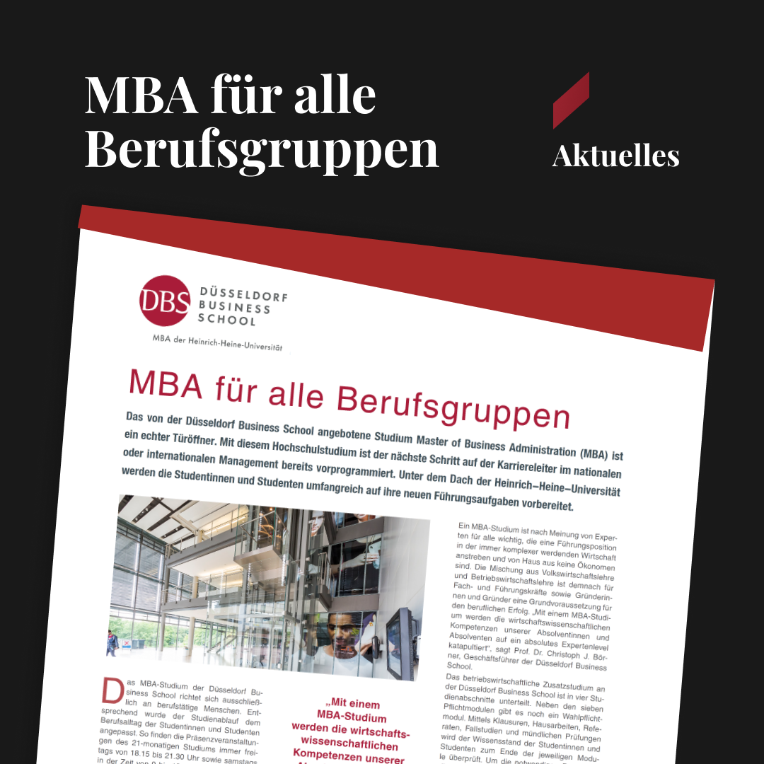 MBA für alle Berufsgruppen (TOP Magazin)